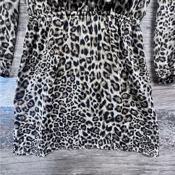 White House Black Market Leopard 🐆 Print V-neck A-line Dress - Picture 11 of 11